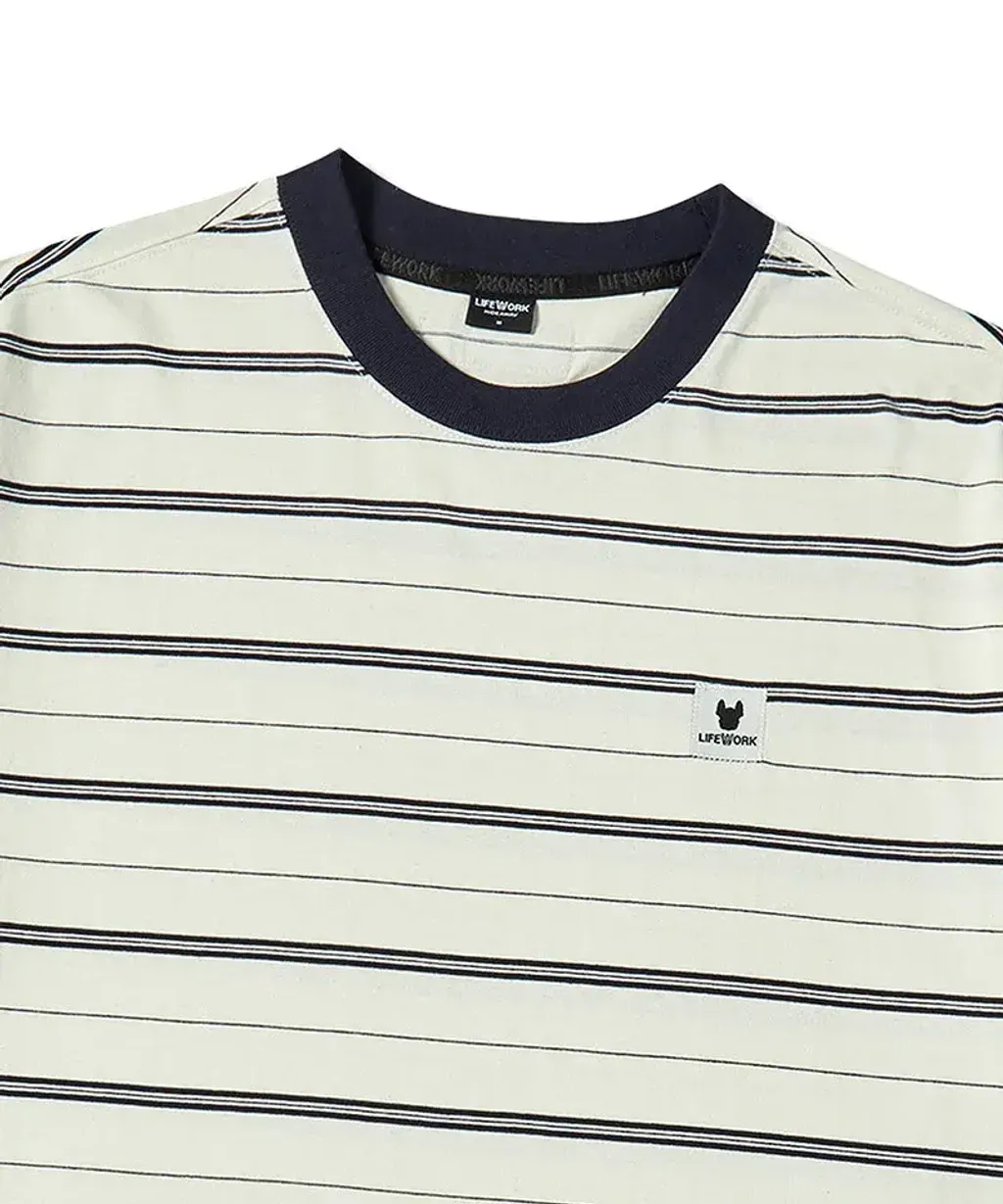 JuzBeauty-JuzBeautyMalaysia-JuzPretty-Authentic-Kbeauty-Malaysia-Skin-Care-Cosmetics-K-beauty-Health-Care-LIFEWORK Stamp Stripe Ringer Short Sleeve T-Shirt Tee LW262TS409 上衣4