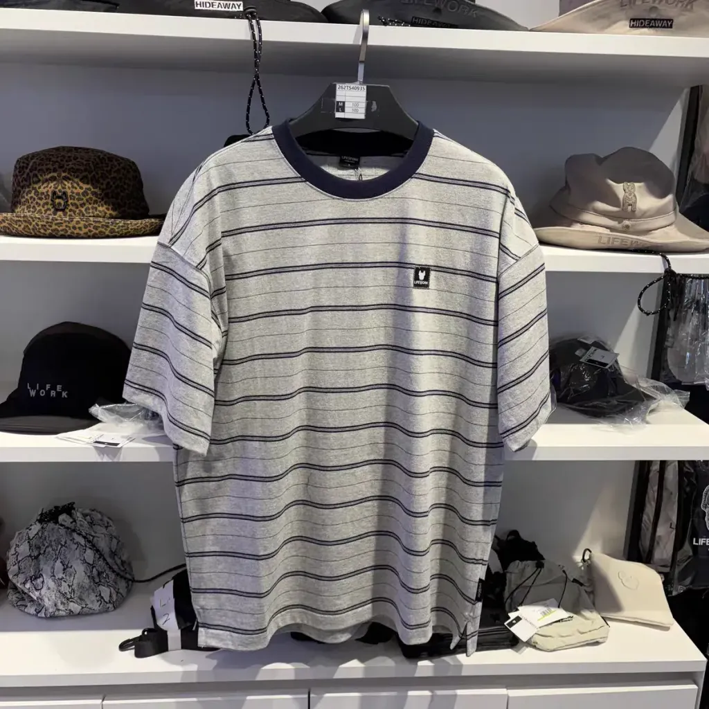 JuzBeauty-JuzBeautyMalaysia-JuzPretty-Authentic-Kbeauty-Malaysia-Skin-Care-Cosmetics-K-beauty-Health-Care-LIFEWORK Stamp Stripe Ringer Short Sleeve T-Shirt Tee LW262TS409 上衣8