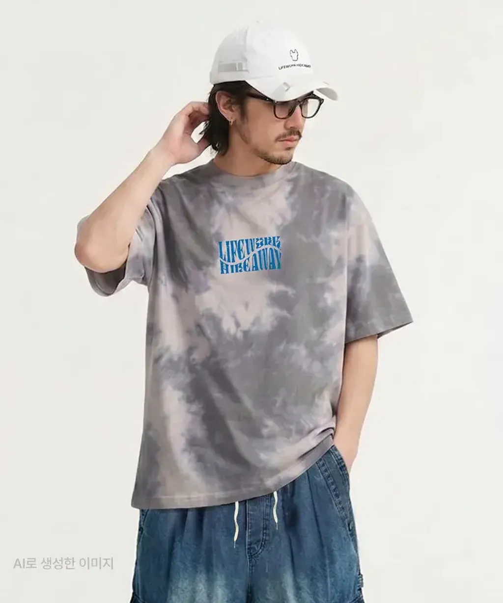 JuzBeauty-JuzBeautyMalaysia-JuzPretty-Authentic-Kbeauty-Malaysia-Skin-Care-Cosmetics-K-beauty-Health-Care-LIFEWORK (Unisex) Hayes Tie-Dye Short Sleeve T-Shirt Tee LW262TS116 上衣11