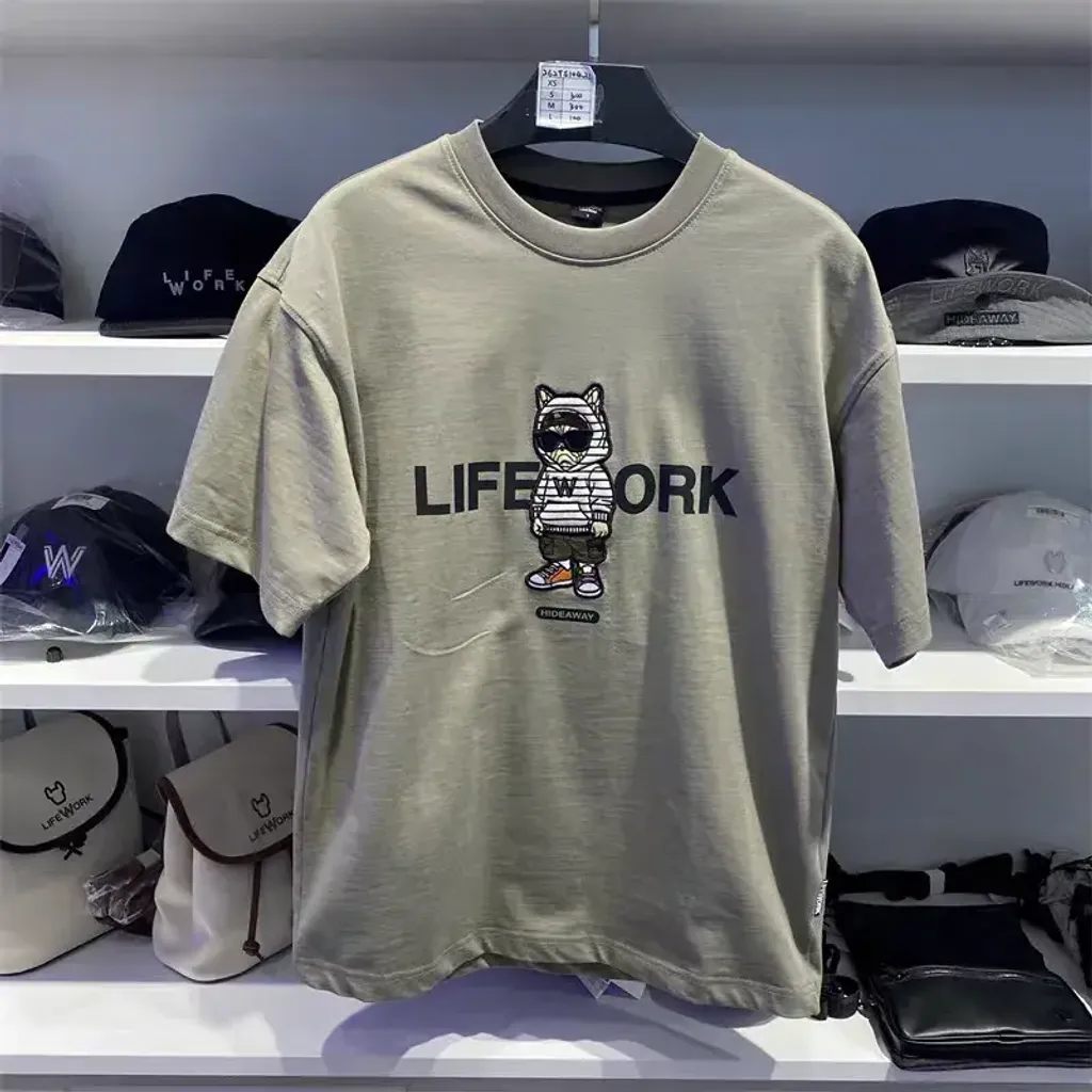 JuzBeauty-JuzBeautyMalaysia-JuzPretty-Authentic-Kbeauty-Malaysia-Skin-Care-Cosmetics-K-beauty-Health-Care-LIFEWORK Street Hip Dog Applique Short Sleeve T-shirt Tee LW262TS104 上衣18
