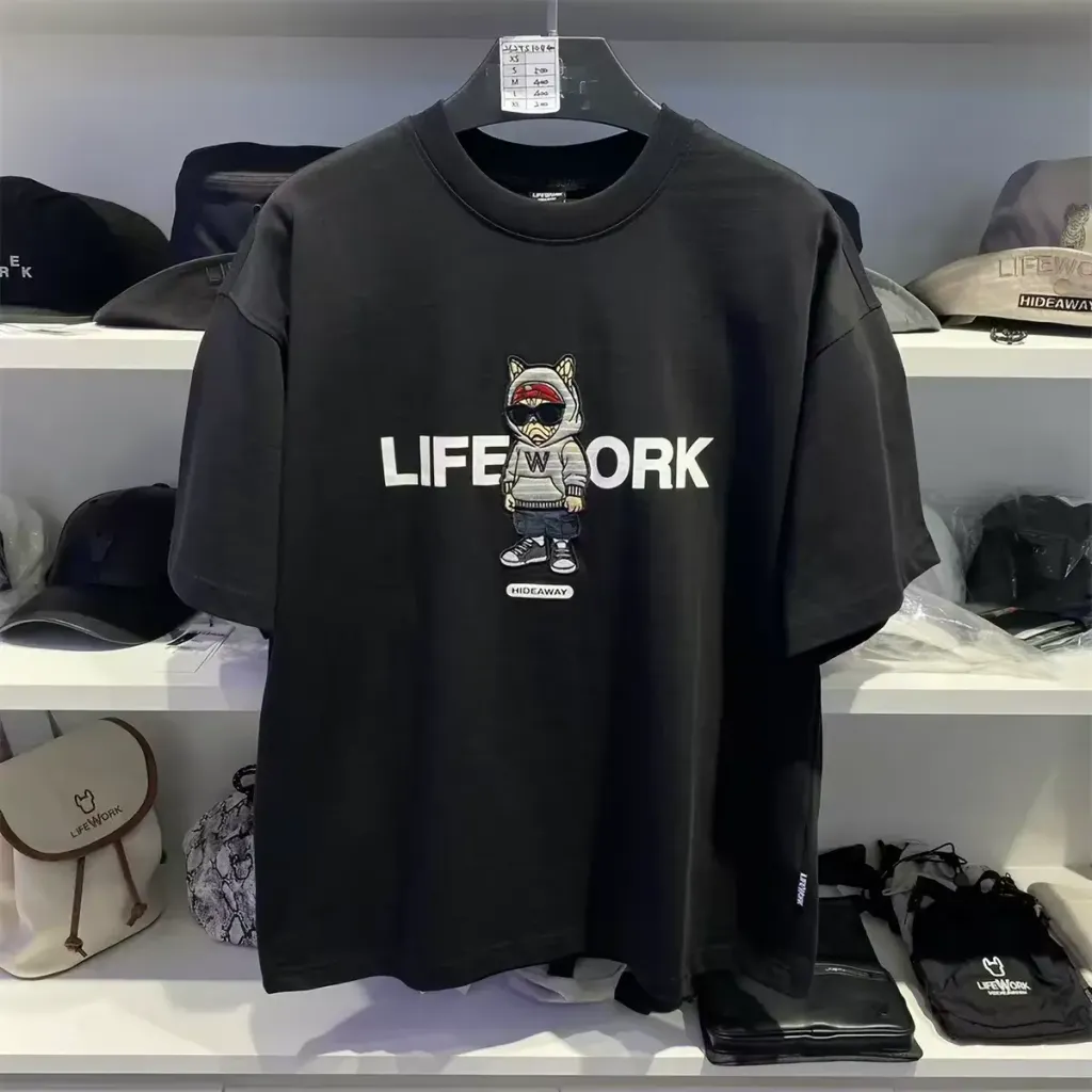 JuzBeauty-JuzBeautyMalaysia-JuzPretty-Authentic-Kbeauty-Malaysia-Skin-Care-Cosmetics-K-beauty-Health-Care-LIFEWORK Street Hip Dog Applique Short Sleeve T-shirt Tee LW262TS104 上衣17