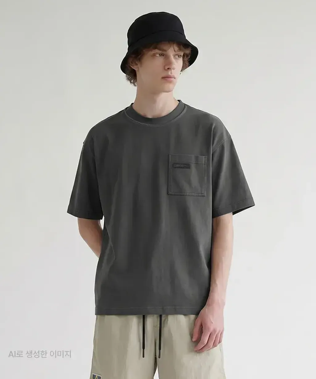 JuzBeauty-JuzBeautyMalaysia-JuzPretty-Authentic-Kbeauty-Malaysia-Skin-Care-Cosmetics-K-beauty-Health-Care-LIFEWORK Vintage Spray Pocket Short-sleeve T-shirt LW262TS429 上衣3