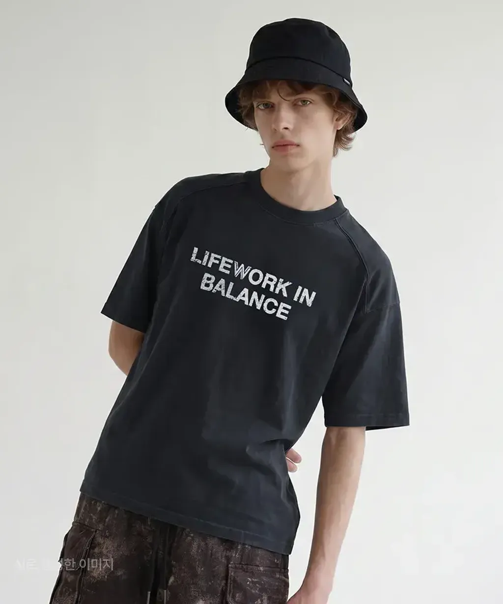 JuzBeauty-JuzBeautyMalaysia-JuzPretty-Authentic-Kbeauty-Malaysia-Skin-Care-Cosmetics-K-beauty-Health-Care-LIFEWORK Vintage Balance Print Short Sleeve T-shirt Tee LW262TS423 上衣7