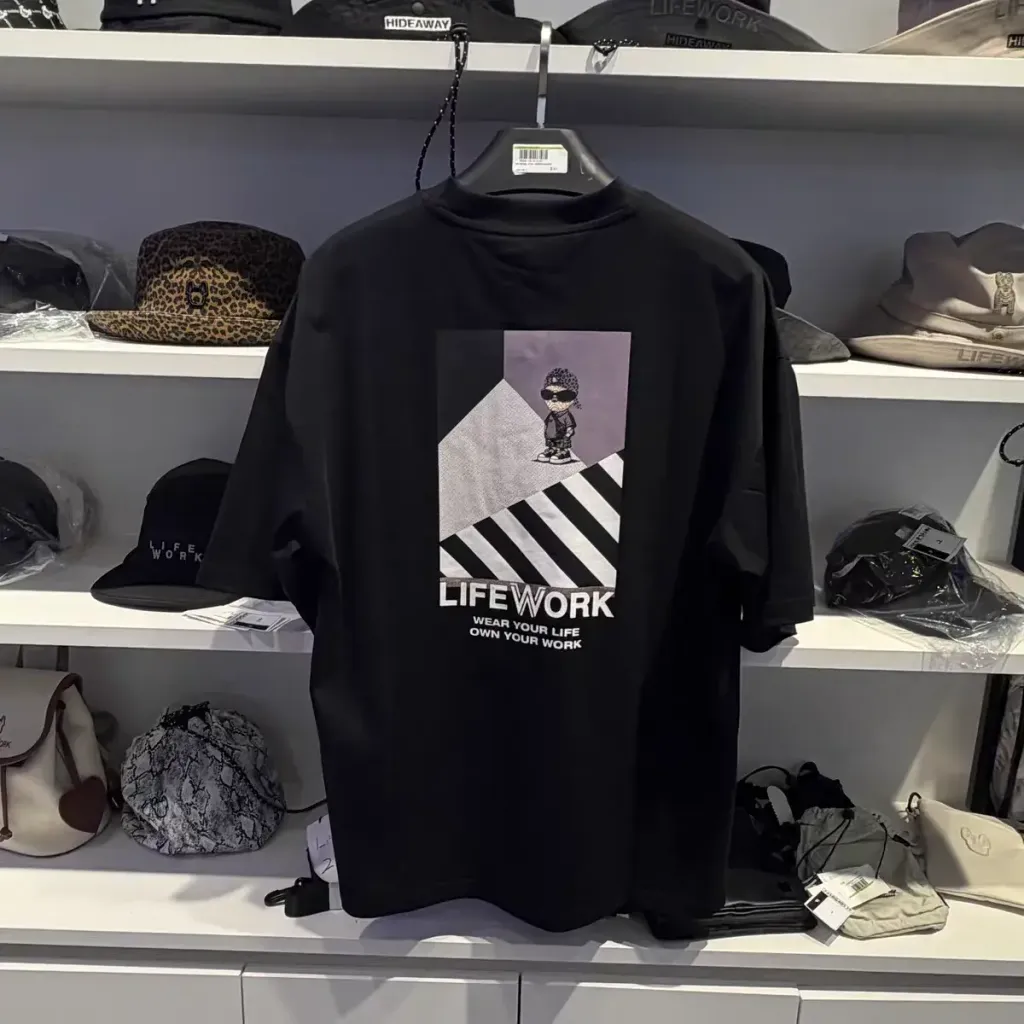 JuzBeauty-JuzBeautyMalaysia-JuzPretty-Authentic-Kbeauty-Malaysia-Skin-Care-Cosmetics-K-beauty-Health-Care-LIFEWORK Standard Block Hipdog Short Sleeve T-shirt Tee LW262TS455 上衣15