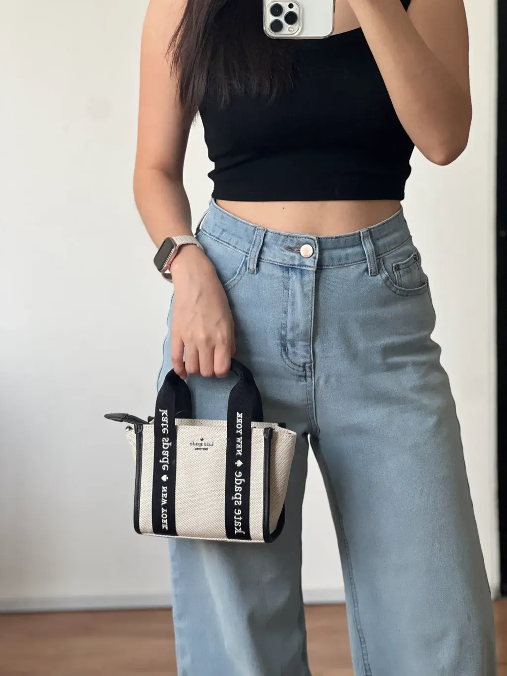 JuzBeauty_JuzBeautyMalaysia_JuzPretty_Authentic_Kbeauty_Malaysia_Skin_Care_Cosmetics_K-beauty_Health_Care_korean_streetwear_KATE SPADE KL062 Kip Canvas Mini Tote In Black 托特包10.jpg