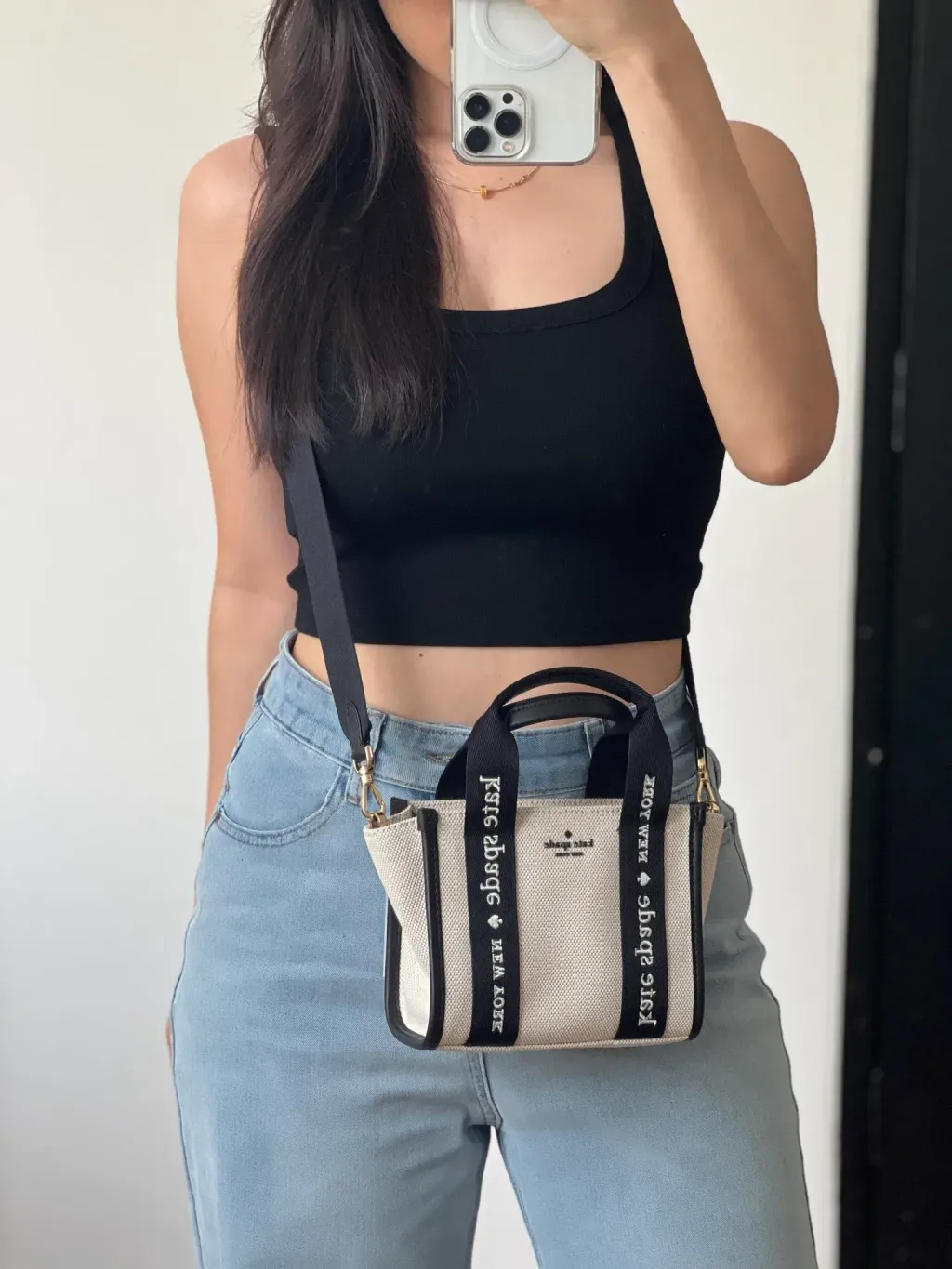 JuzBeauty_JuzBeautyMalaysia_JuzPretty_Authentic_Kbeauty_Malaysia_Skin_Care_Cosmetics_K-beauty_Health_Care_korean_streetwear_KATE SPADE KL062 Kip Canvas Mini Tote In Black 托特包3.jpg