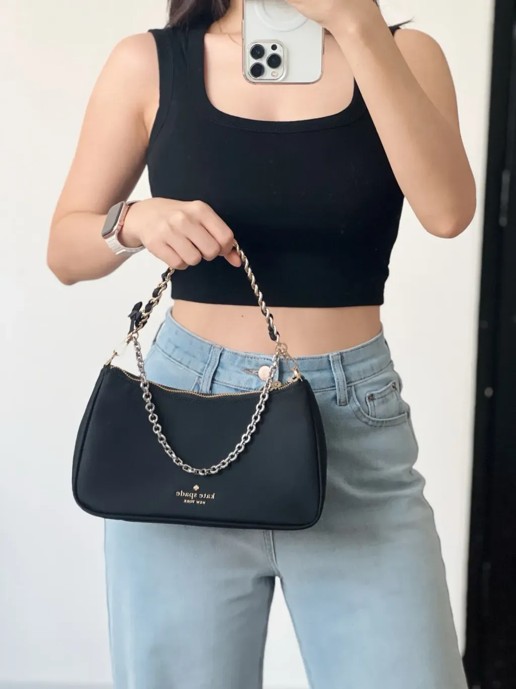JuzBeauty_JuzBeautyMalaysia_JuzPretty_Authentic_Kbeauty_Malaysia_Skin_Care_Cosmetics_K-beauty_Health_Care_korean_streetwear_KATE SPADE KN256 Margot Nylon Convertible Crossbody Bag in Black 单肩包2.jpg