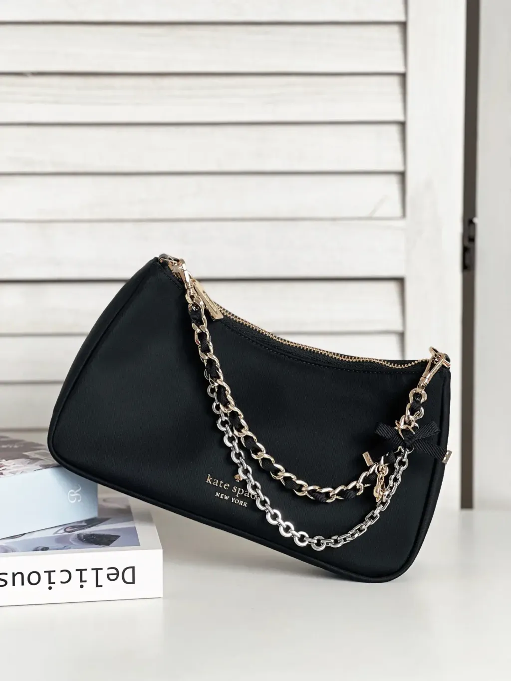 JuzBeauty_JuzBeautyMalaysia_JuzPretty_Authentic_Kbeauty_Malaysia_Skin_Care_Cosmetics_K-beauty_Health_Care_korean_streetwear_KATE SPADE KN256 Margot Nylon Convertible Crossbody Bag in Black 单肩包9.jpg