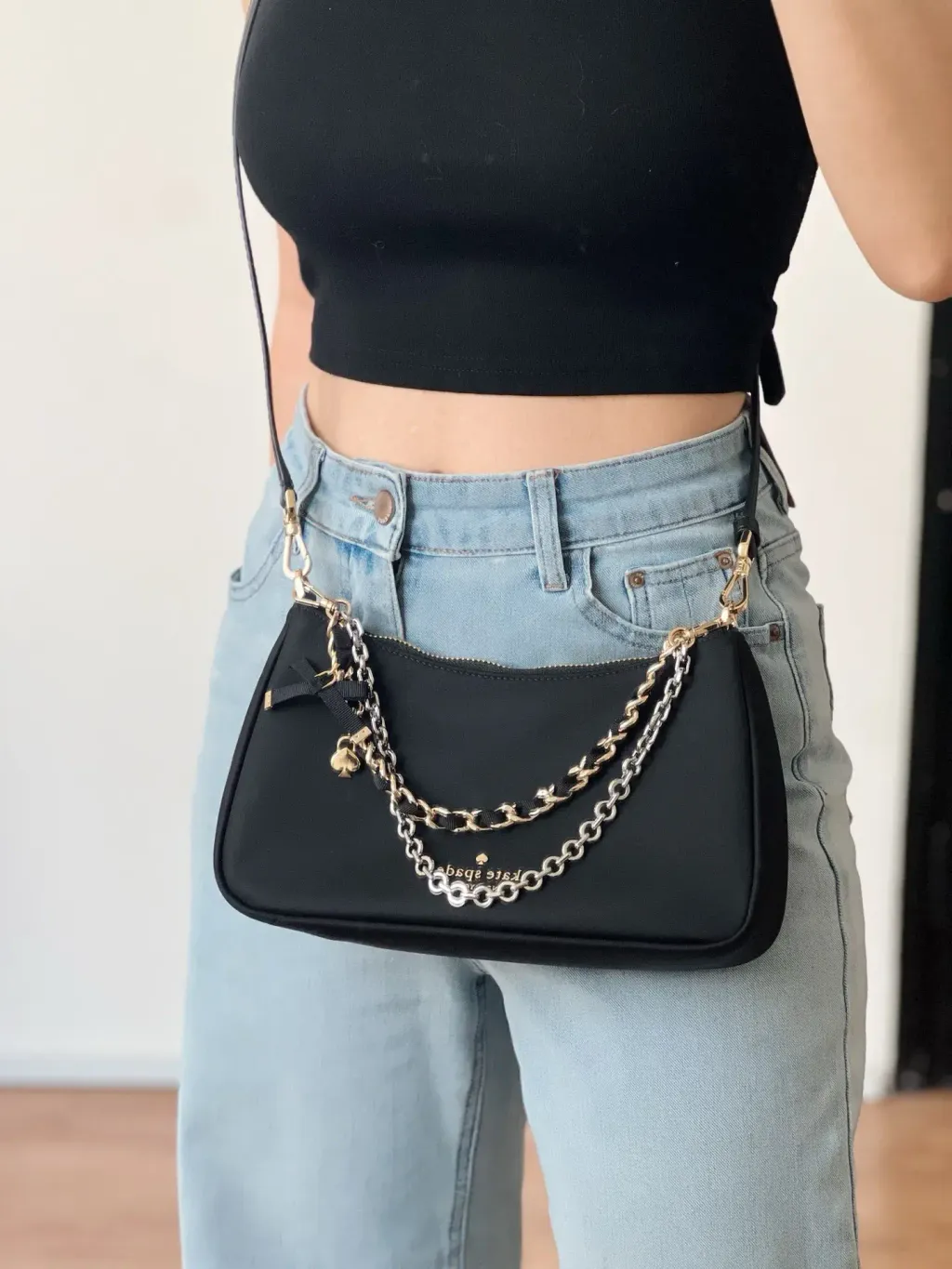 JuzBeauty_JuzBeautyMalaysia_JuzPretty_Authentic_Kbeauty_Malaysia_Skin_Care_Cosmetics_K-beauty_Health_Care_korean_streetwear_KATE SPADE KN256 Margot Nylon Convertible Crossbody Bag in Black 单肩包8.jpg