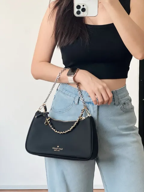 JuzBeauty_JuzBeautyMalaysia_JuzPretty_Authentic_Kbeauty_Malaysia_Skin_Care_Cosmetics_K-beauty_Health_Care_korean_streetwear_KATE SPADE KN256 Margot Nylon Convertible Crossbody Bag in Black 单肩包6.jpg