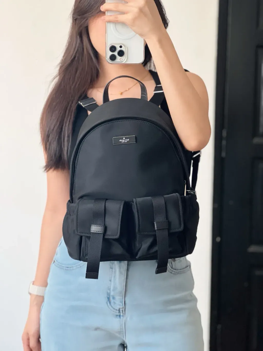 JuzBeauty_JuzBeautyMalaysia_JuzPretty_Authentic_Kbeauty_Malaysia_Skin_Care_Cosmetics_K-beauty_Health_Care_korean_streetwear_KATE SPADE KN671 Carter Nylon Cargo Backpack In Black 背包1.jpg
