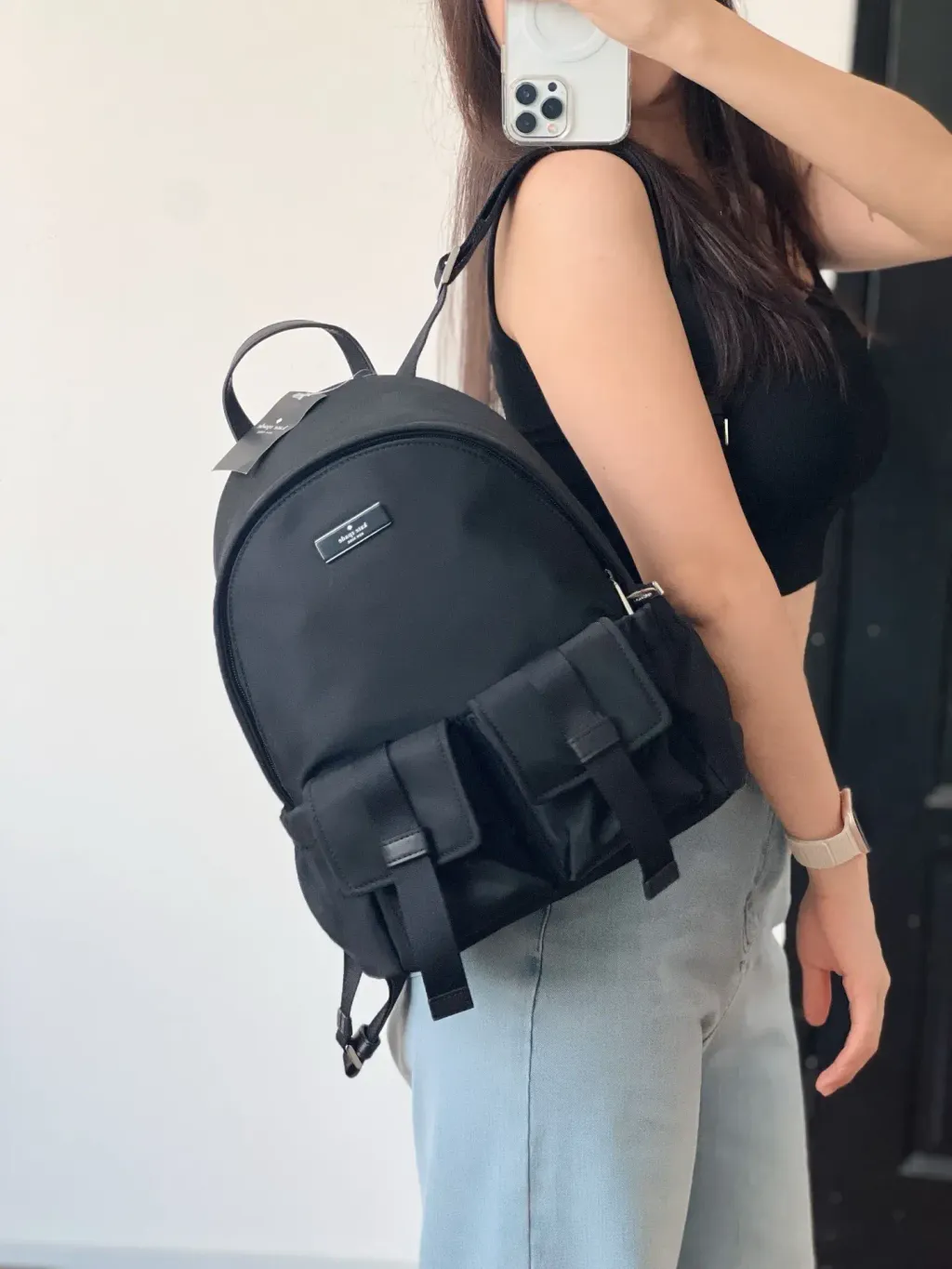 JuzBeauty_JuzBeautyMalaysia_JuzPretty_Authentic_Kbeauty_Malaysia_Skin_Care_Cosmetics_K-beauty_Health_Care_korean_streetwear_KATE SPADE KN671 Carter Nylon Cargo Backpack In Black 背包10.jpg