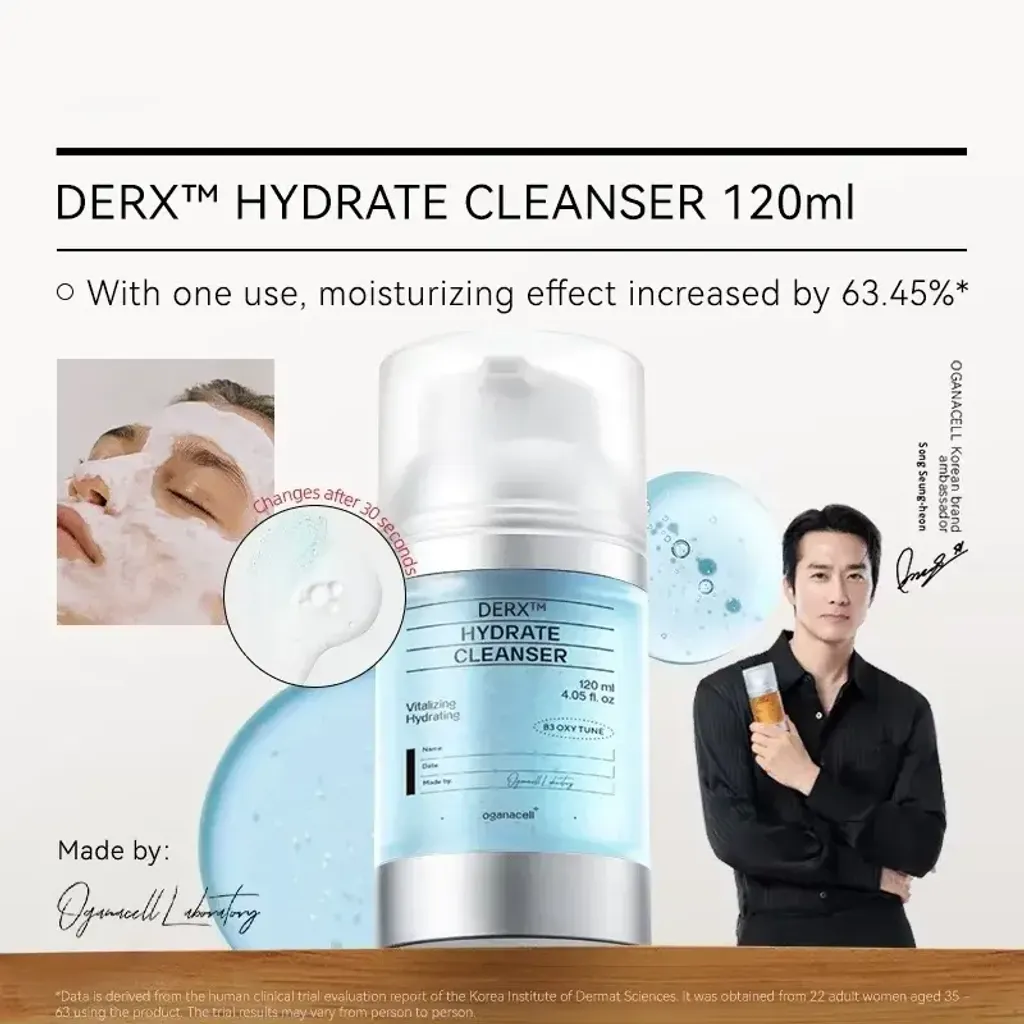 JuzBeauty_JuzBeautyMalaysia_JuzPretty_Authentic_Kbeauty_Malaysia_Skin_Care_Cosmetics_K-beauty_Health_Care_korean_streetwear_OGANACELL DERX Hydrate Cleanser 注氧保湿洁面乳1