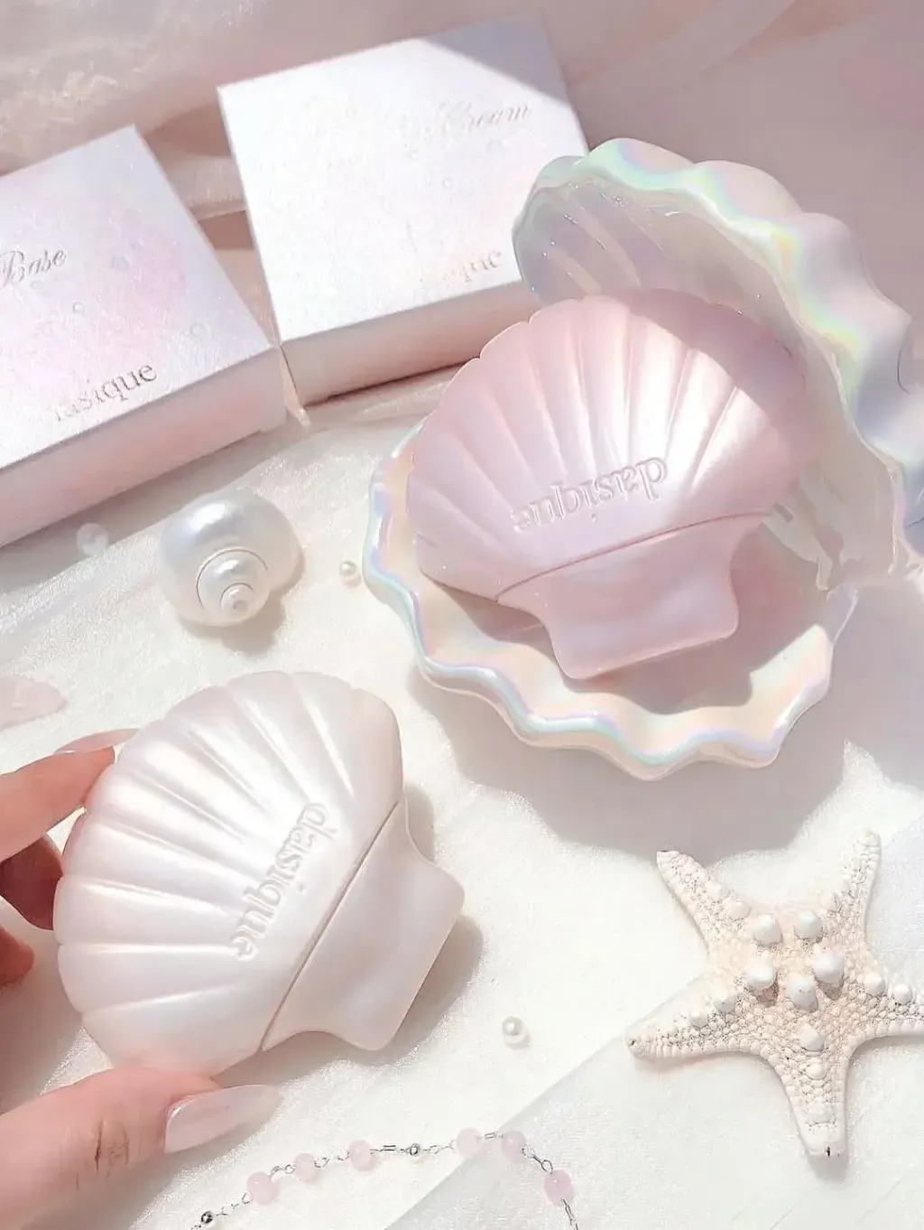 JuzBeauty_JuzBeautyMalaysia_JuzPretty_Authentic_Kbeauty_Malaysia_Skin_Care_Cosmetics_K-beauty_Health_Care_korean_streetwear_DASIQUE Glowy Shell Base Mermaid Edition 人鱼公主光泽贝壳妆前乳15