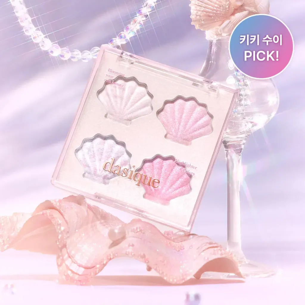 JuzBeauty_JuzBeautyMalaysia_JuzPretty_Authentic_Kbeauty_Malaysia_Skin_Care_Cosmetics_K-beauty_Health_Care_korean_streetwear_DASIQUE Shine Glowy Highlighter Palette 01 Twinkle Mermaid 人鱼贝壳高光9