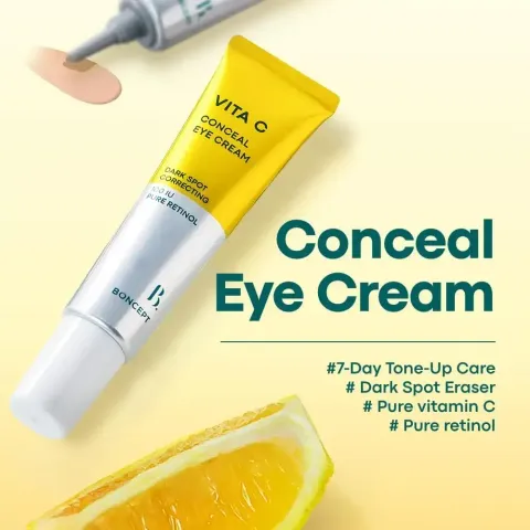 JuzBeauty_JuzBeautyMalaysia_JuzPretty_Authentic_Kbeauty_Malaysia_Skin_Care_Cosmetics_K-beauty_Health_Care_korean_streetwear_BONCEPT Vita C Conceal Eye Cream 维C美白遮瑕去黑眼圈眼霜7