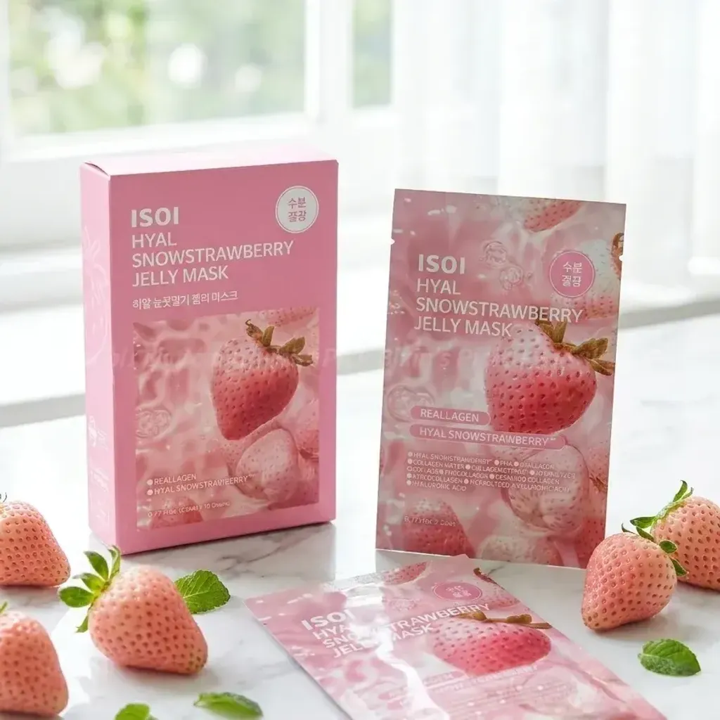 JuzBeauty_JuzBeautyMalaysia_JuzPretty_Authentic_Kbeauty_Malaysia_Skin_Care_Cosmetics_K-beauty_Health_Care_korean_streetwear_ISOI Hyal Snowstrawberry Jelly Mask 雪花草莓果冻面膜1