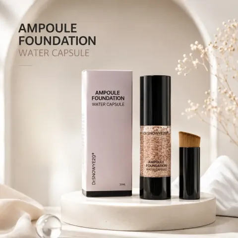 JuzBeauty_JuzBeautyMalaysia_JuzPretty_Authentic_Kbeauty_Malaysia_Skin_Care_Cosmetics_K-beauty_Health_Care_korean_streetwear_DR.SNOWYE29+ Ampoule Foundation Water Capsule 30ml+Brush 水润光泽BB霜+专用刷