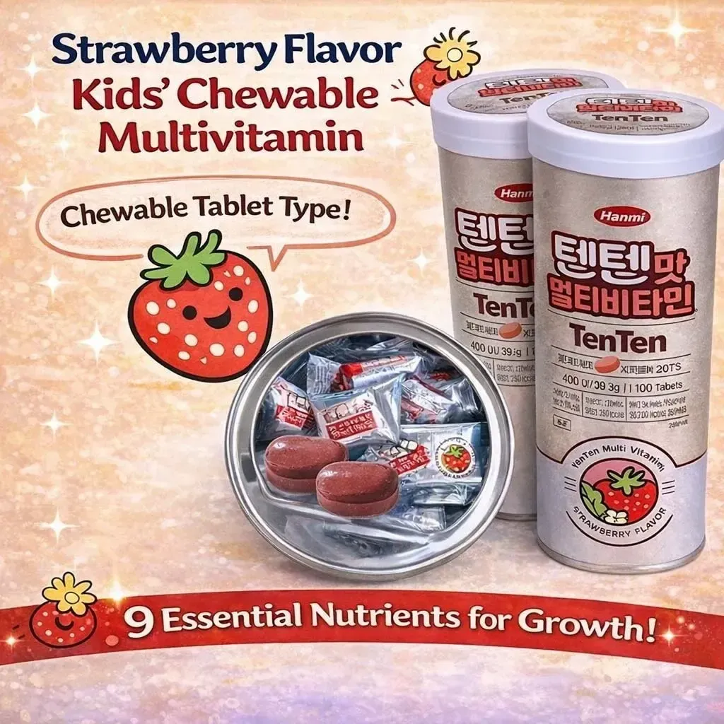 JuzBeauty_JuzBeautyMalaysia_JuzPretty_Authentic_Kbeauty_Malaysia_Skin_Care_Cosmetics_K-beauty_Health_Care_korean_streetwear_HANMI TenTen Flavor Chewable Multivitamin Strawberry  综合维生素咀嚼片 草莓味12