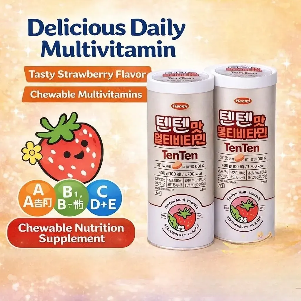 JuzBeauty_JuzBeautyMalaysia_JuzPretty_Authentic_Kbeauty_Malaysia_Skin_Care_Cosmetics_K-beauty_Health_Care_korean_streetwear_HANMI TenTen Flavor Chewable Multivitamin Strawberry  综合维生素咀嚼片 草莓味7
