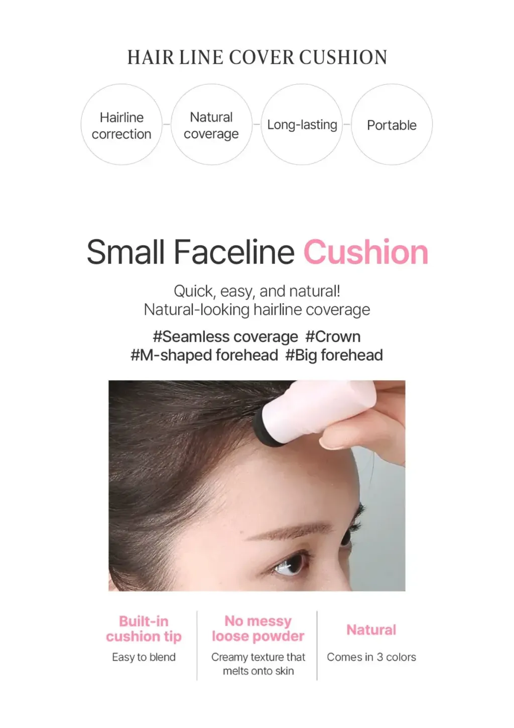 JuzBeauty_JuzBeautyMalaysia_JuzPretty_Authentic_Kbeauty_Malaysia_Skin_Care_Cosmetics_K-beauty_Health_Care_korean_streetwear_SO NATURAL Hair Line Cover Cushion 发际线遮瑕粉4