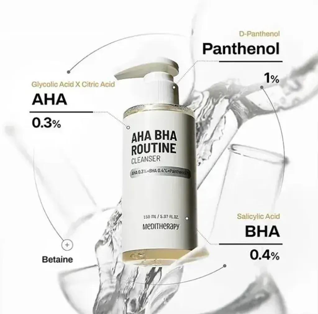 JuzBeauty_JuzBeautyMalaysia_JuzPretty_Authentic_Kbeauty_Malaysia_Skin_Care_Cosmetics_K-beauty_Health_Care_korean_streetwear_MEDITHERAPY AHA BHA Routine Cleanser 果酸水杨酸焕肤洁面乳6