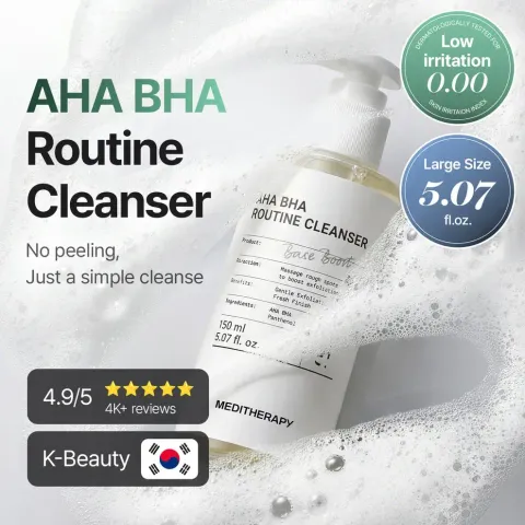 JuzBeauty_JuzBeautyMalaysia_JuzPretty_Authentic_Kbeauty_Malaysia_Skin_Care_Cosmetics_K-beauty_Health_Care_korean_streetwear_MEDITHERAPY AHA BHA Routine Cleanser 果酸水杨酸焕肤洁面乳10