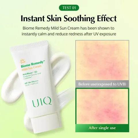 JuzBeauty_JuzBeautyMalaysia_JuzPretty_Authentic_Kbeauty_Malaysia_Skin_Care_Cosmetics_K-beauty_Health_Care_korean_streetwear_UIQ Biome Remedy Mild Sun Cream 修护温和防晒霜1