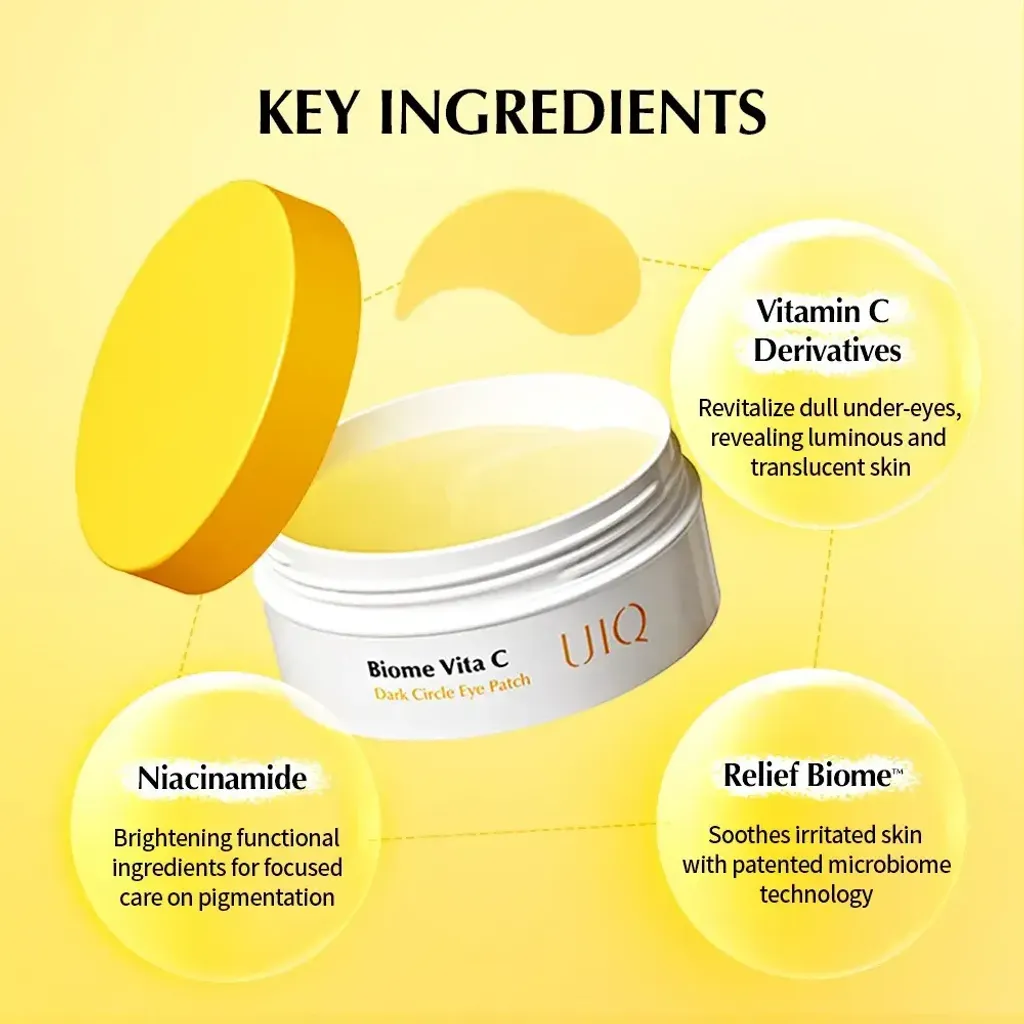 JuzBeauty_JuzBeautyMalaysia_JuzPretty_Authentic_Kbeauty_Malaysia_Skin_Care_Cosmetics_K-beauty_Health_Care_korean_streetwear_UIQ Biome Vita C Dark Circle Eye Patch 微生态维C淡黑眼圈眼膜 6