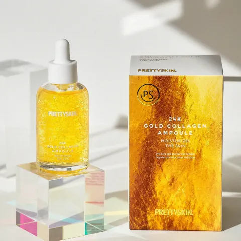 JuzBeauty_JuzBeautyMalaysia_JuzPretty_Authentic_Kbeauty_Malaysia_Skin_Care_Cosmetics_K-beauty_Health_Care_korean_streetwear_PRETTYSKIN 24K Gold Collagen Ampoule PRETTY SKIN 24K黄金胶原安瓶2
