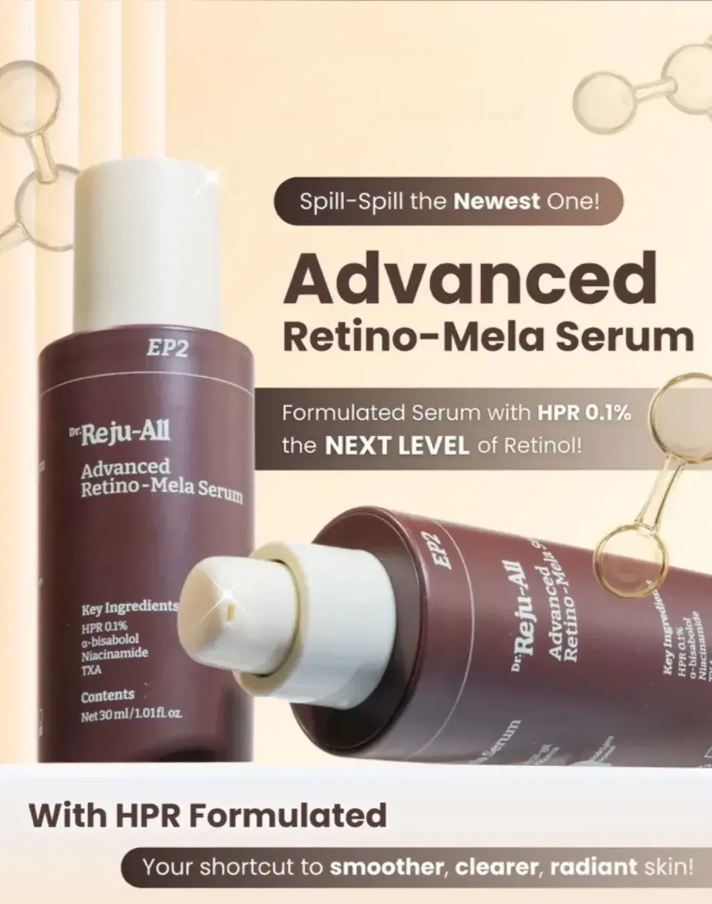 JuzBeauty_JuzBeautyMalaysia_JuzPretty_Authentic_Kbeauty_Malaysia_Skin_Care_Cosmetics_K-beauty_Health_Care_korean_streetwear_DR REJU-ALL Advanced Retino-Mela Serum DR REJUALL 视黄醇美白弹力精华7