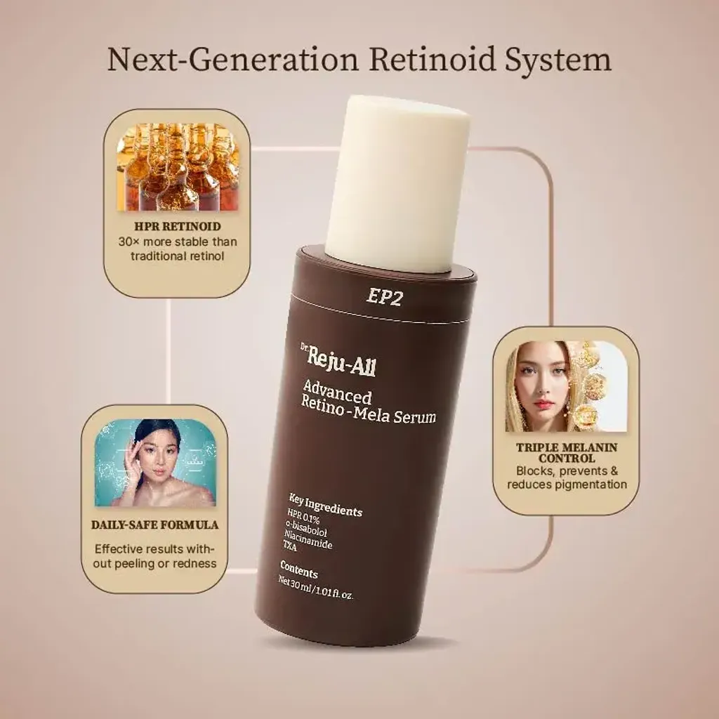 JuzBeauty_JuzBeautyMalaysia_JuzPretty_Authentic_Kbeauty_Malaysia_Skin_Care_Cosmetics_K-beauty_Health_Care_korean_streetwear_DR REJU-ALL Advanced Retino-Mela Serum DR REJUALL 视黄醇美白弹力精华15