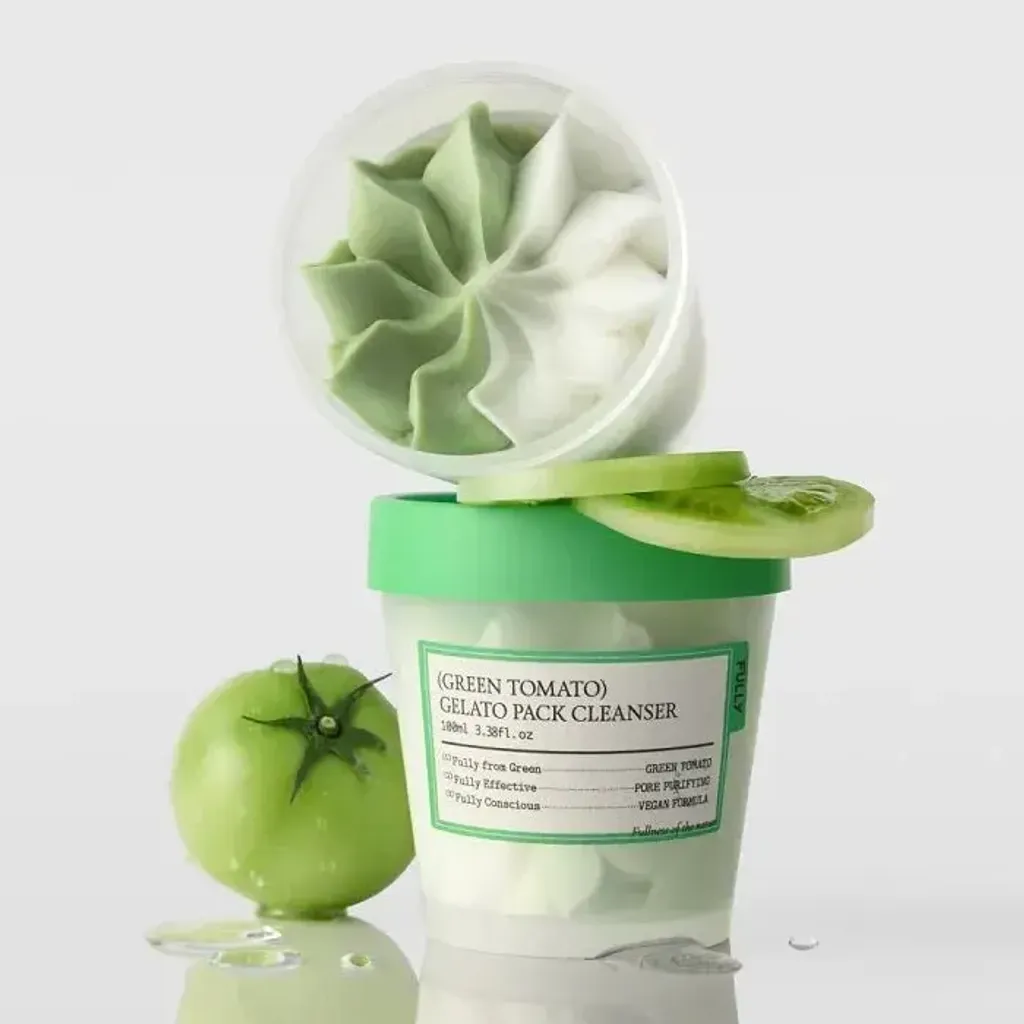 JuzBeauty_JuzBeautyMalaysia_JuzPretty_Authentic_Kbeauty_Malaysia_Skin_Care_Cosmetics_K-beauty_Health_Care_korean_streetwear_FULLY Green Tomato Gelato Pack Cleanser 绿番茄面膜洁面二合一13