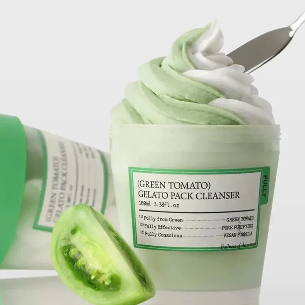 JuzBeauty_JuzBeautyMalaysia_JuzPretty_Authentic_Kbeauty_Malaysia_Skin_Care_Cosmetics_K-beauty_Health_Care_korean_streetwear_FULLY Green Tomato Gelato Pack Cleanser 绿番茄面膜洁面二合一9