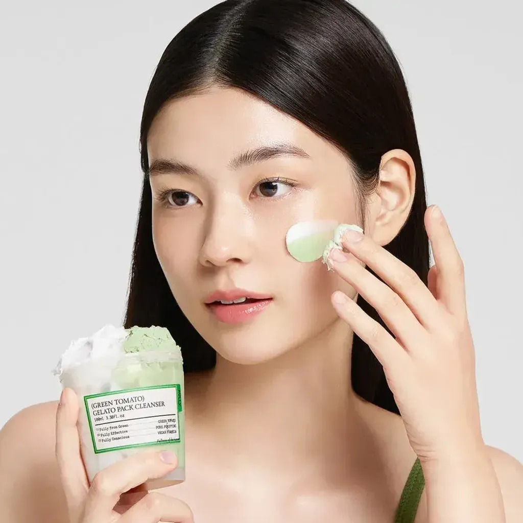 JuzBeauty_JuzBeautyMalaysia_JuzPretty_Authentic_Kbeauty_Malaysia_Skin_Care_Cosmetics_K-beauty_Health_Care_korean_streetwear_FULLY Green Tomato Gelato Pack Cleanser 绿番茄面膜洁面二合一5