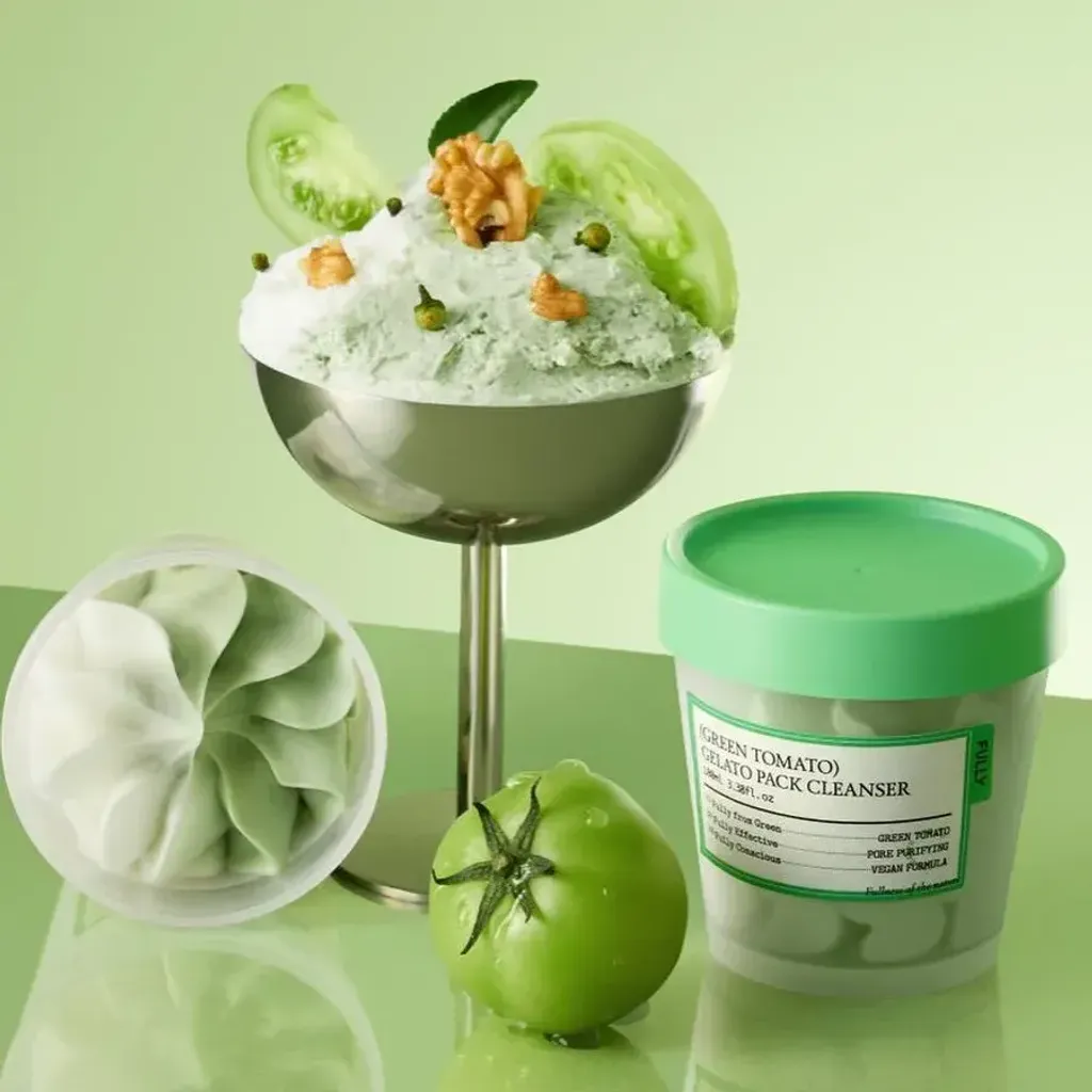 JuzBeauty_JuzBeautyMalaysia_JuzPretty_Authentic_Kbeauty_Malaysia_Skin_Care_Cosmetics_K-beauty_Health_Care_korean_streetwear_FULLY Green Tomato Gelato Pack Cleanser 绿番茄面膜洁面二合一7