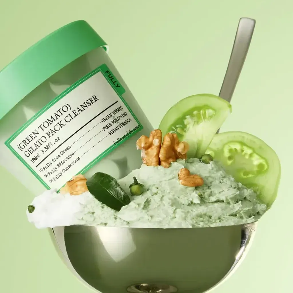 JuzBeauty_JuzBeautyMalaysia_JuzPretty_Authentic_Kbeauty_Malaysia_Skin_Care_Cosmetics_K-beauty_Health_Care_korean_streetwear_FULLY Green Tomato Gelato Pack Cleanser 绿番茄面膜洁面二合一4