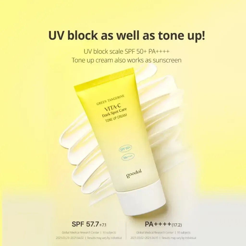 JuzBeauty_JuzBeautyMalaysia_JuzPretty_Authentic_Kbeauty_Malaysia_Skin_Care_Cosmetics_K-beauty_Health_Care_korean_streetwear_GOODAL Green Tangerine Vita C Dark Spot Tone Up Cream 青橘VC素颜霜2