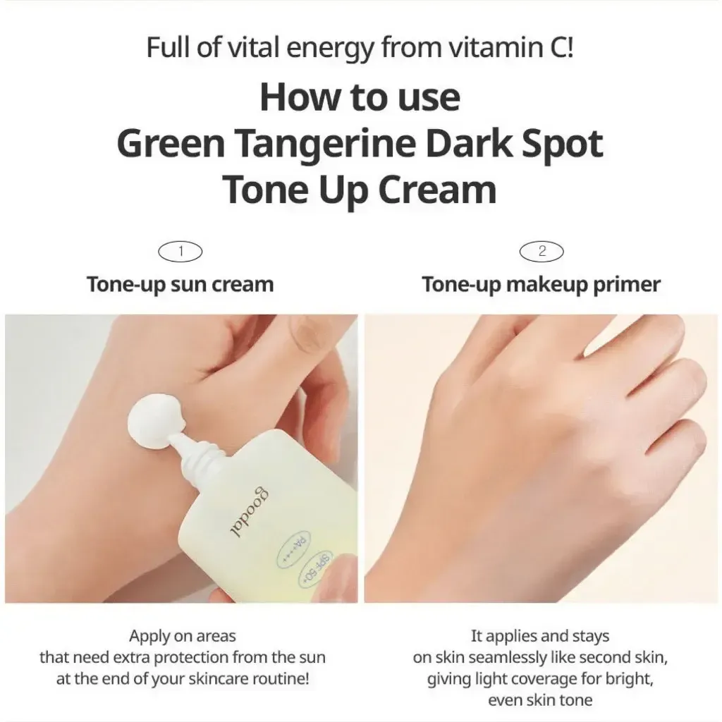 JuzBeauty_JuzBeautyMalaysia_JuzPretty_Authentic_Kbeauty_Malaysia_Skin_Care_Cosmetics_K-beauty_Health_Care_korean_streetwear_GOODAL Green Tangerine Vita C Dark Spot Tone Up Cream 青橘VC素颜霜1