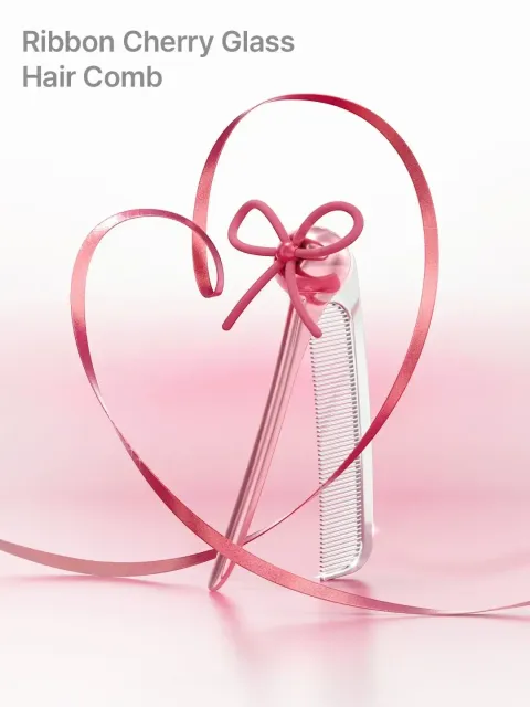 JuzBeauty_JuzBeautyMalaysia_JuzPretty_Authentic_Kbeauty_Malaysia_Skin_Care_Cosmetics_K-beauty_Health_Care_korean_streetwear_MEDICUBE × FOREVER CHERRY Ribbon Cherry Glass Hair Comb 蝴蝶结樱桃发梳3