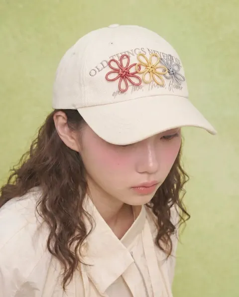 JuzBeauty_JuzBeautyMalaysia_JuzPretty_Authentic_Kbeauty_Malaysia_Skin_Care_Cosmetics_K-beauty_Health_Care_korean_streetwear_ONGO One, Two, Three, Flower Knot Cap 帽1