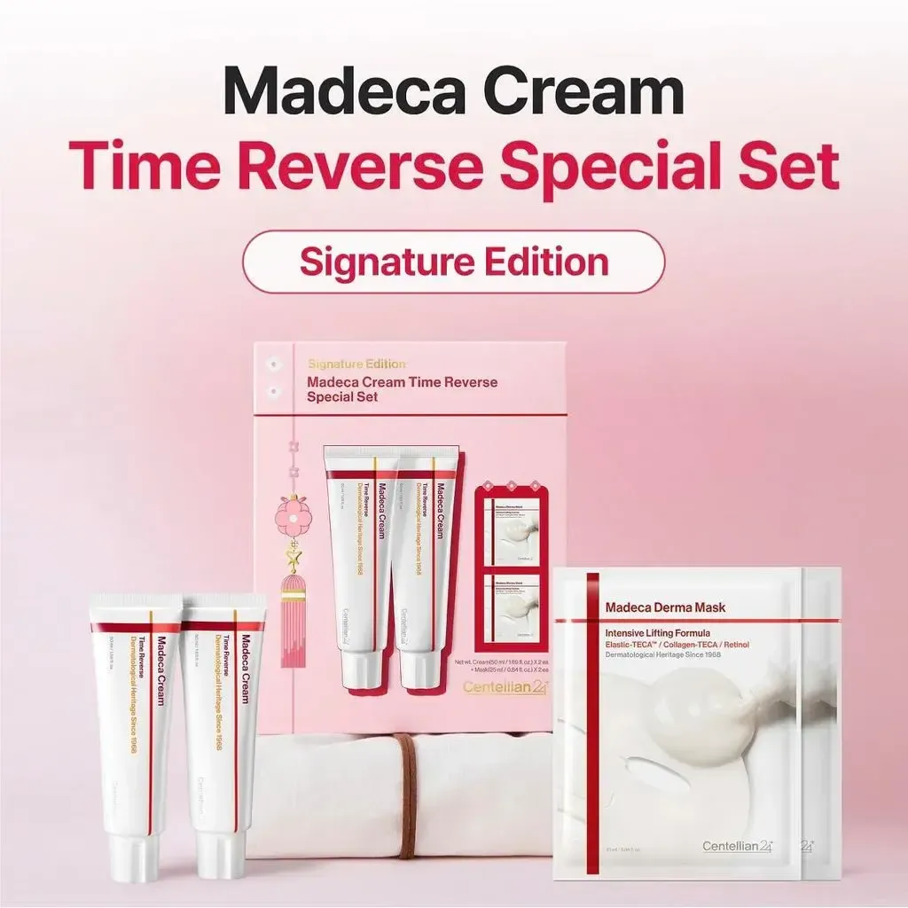 JuzBeauty_JuzBeautyMalaysia_JuzPretty_Authentic_Kbeauty_Malaysia_Skin_Care_Cosmetics_K-beauty_Health_Care_korean_streetwear_CENTELLIAN24 Madeca Cream Time Reverse Special Set CENTELLIAN 24 积雪草修护面霜尊享套装7