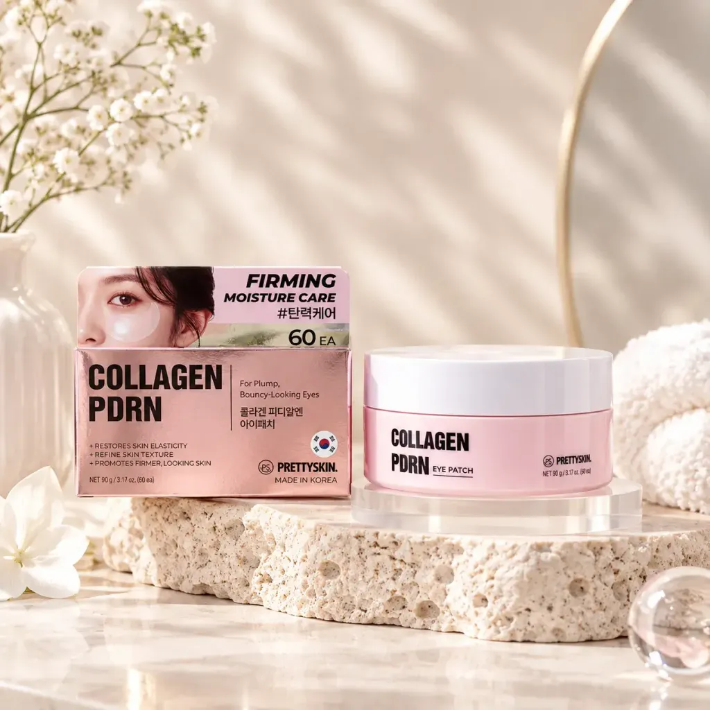 JuzBeauty_JuzBeautyMalaysia_JuzPretty_Authentic_Kbeauty_Malaysia_Skin_Care_Cosmetics_K-beauty_Health_Care_korean_streetwear_PRETTYSKIN Collagen PDRN Eye Patch 水凝胶眼贴 粉PDRN2