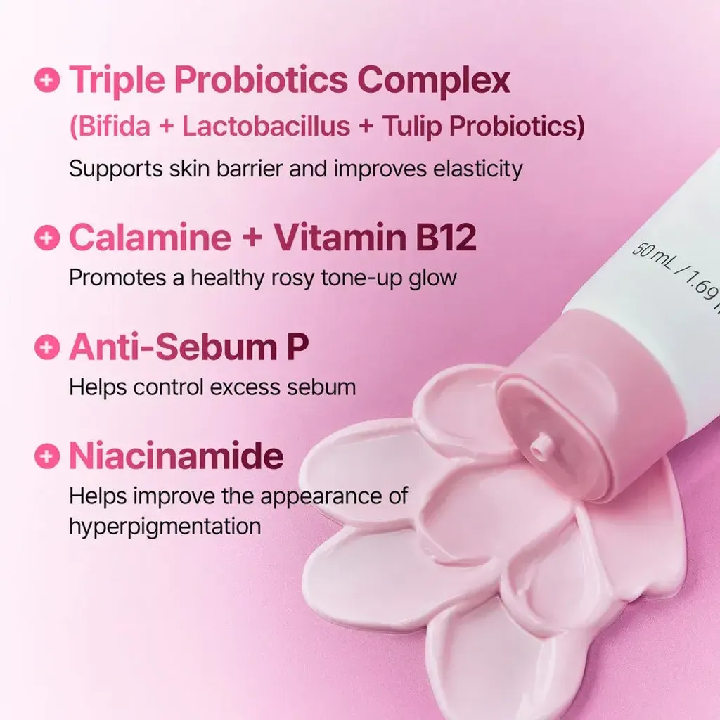 JuzBeauty_JuzBeautyMalaysia_JuzPretty_Authentic_Kbeauty_Malaysia_Skin_Care_Cosmetics_K-beauty_Health_Care_korean_streetwear_MEDITHERAPY Porethera Real Bifida Pink Blur Cream 粉红柔肤霜6