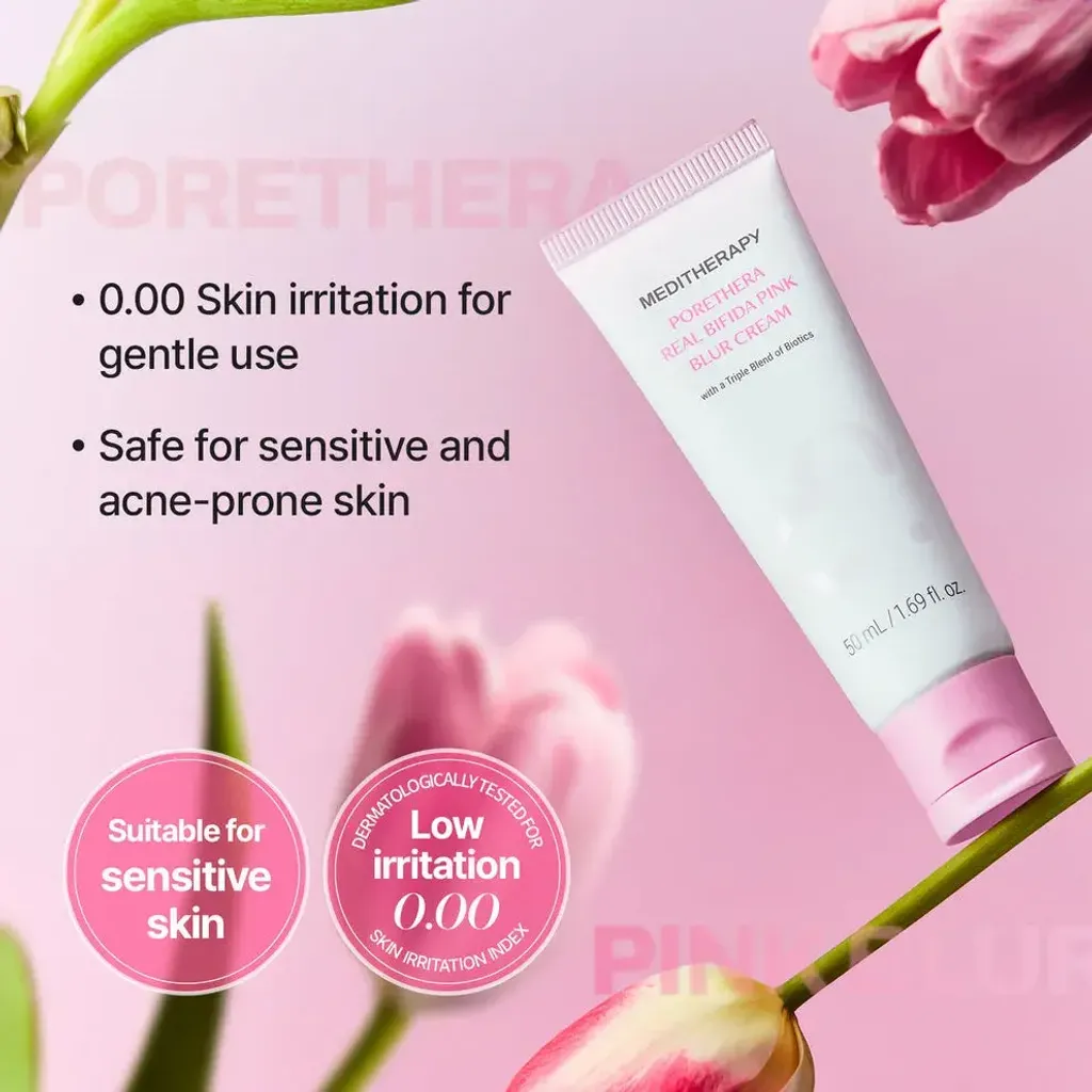 JuzBeauty_JuzBeautyMalaysia_JuzPretty_Authentic_Kbeauty_Malaysia_Skin_Care_Cosmetics_K-beauty_Health_Care_korean_streetwear_MEDITHERAPY Porethera Real Bifida Pink Blur Cream 粉红柔肤霜7