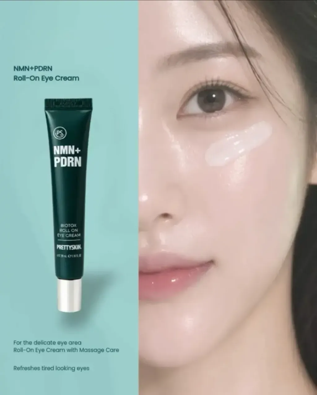 JuzBeauty_JuzBeautyMalaysia_JuzPretty_Authentic_Kbeauty_Malaysia_Skin_Care_Cosmetics_K-beauty_Health_Care_korean_streetwear_PRETTYSKIN NMN+PDRN Biotox Roll On Eye Cream PRETTY SKIN NMN+PDRN Biotox 滚珠按摩眼霜 1