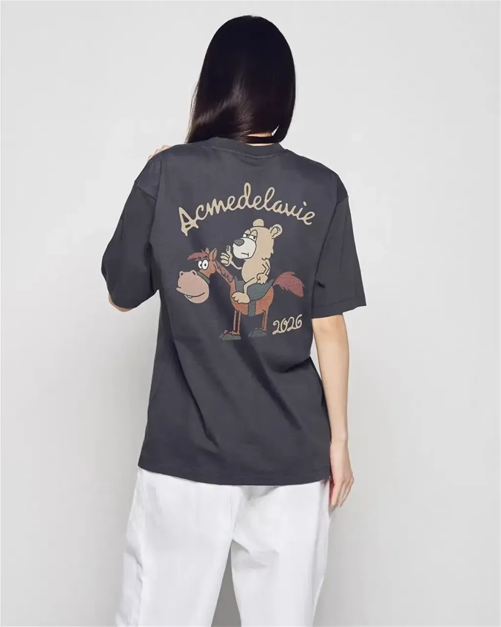 JuzBeauty_JuzBeautyMalaysia_JuzPretty_Authentic_Kbeauty_Malaysia_Skin_Care_Cosmetics_K-beauty_Health_Care_korean_streetwear_ADLV Horse Rider Short Sleeve T-Shirt Tee 上衣5