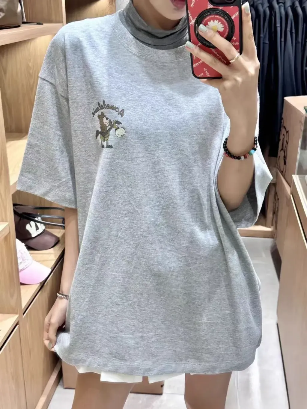 JuzBeauty_JuzBeautyMalaysia_JuzPretty_Authentic_Kbeauty_Malaysia_Skin_Care_Cosmetics_K-beauty_Health_Care_korean_streetwear_ADLV Horse Rider Short Sleeve T-Shirt Tee 上衣11