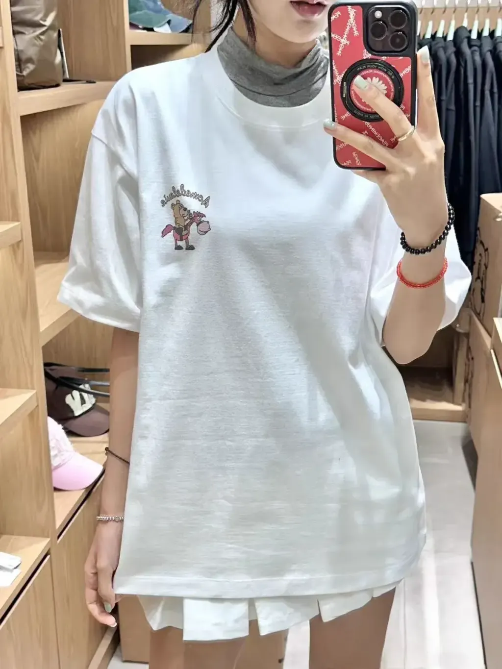 JuzBeauty_JuzBeautyMalaysia_JuzPretty_Authentic_Kbeauty_Malaysia_Skin_Care_Cosmetics_K-beauty_Health_Care_korean_streetwear_ADLV Horse Rider Short Sleeve T-Shirt Tee 上衣9