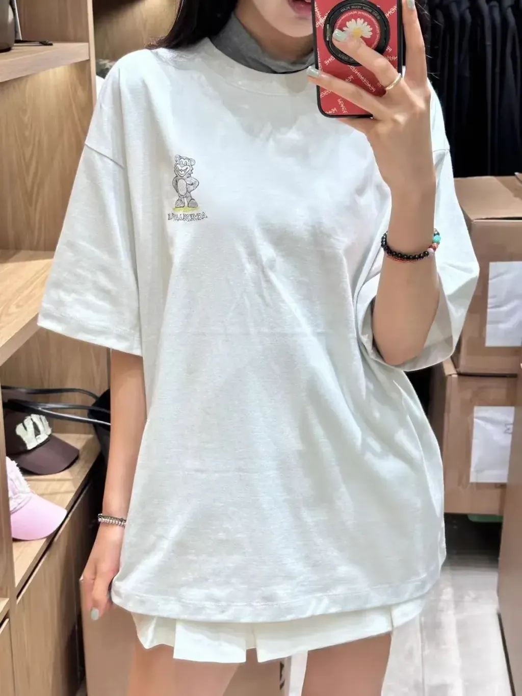 JuzBeauty_JuzBeautyMalaysia_JuzPretty_Authentic_Kbeauty_Malaysia_Skin_Care_Cosmetics_K-beauty_Health_Care_korean_streetwear_ADLV Hello AC Bear Short Sleeve T-Shirt Tee 上衣9